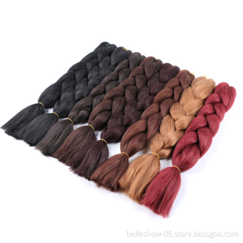 Hot sell  hair weaving  Synthetic Ombre Braiding Hair Jumbo Box Braids for Making Small Twist jumbo braiding hair